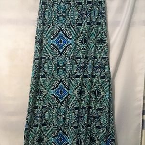 Large Blue Maxi Skirt Gently Used Womens